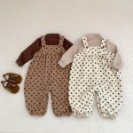 【73-100cm】サロペット ベビー ドット コーデュロイ - 画像 (10)