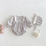 【66-90cm】ロンパース ベビー フラワー フリル - 画像 (3)