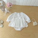 【66-90cm】ロンパース ベビー 蝶結び付き レイヤード - 画像 (6)