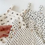 【66-90cm】ロンパース ベビー リブプリント サロペット - 画像 (13)