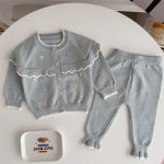 【66-90cm】セットアップ ベビー 暖かい 蝶結び - 画像 (10)