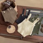 【66-100cm】ショートパンツ ベビー ニット サスペンダー - 画像 (5)