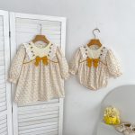 【66-130cm】ロンパースorワンピース 女の子 姉妹服 蝶結び 花柄 - 画像 (13)