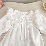 【66-90cm】ロンパース ベビー リボン付き スウィート - 画像 (8)