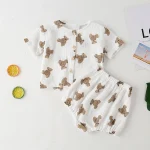 【66-90cm】セットアップ ベビー 熊柄 かわいい - 画像 (5)
