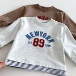 【80-130cm】セットアップ キッズ フェイクレイヤード カジュアル - 画像 (11)