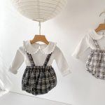 【66-90cm】サロペット ベビー チェック カジュアル - 画像 (12)