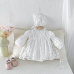 【66-90cm】ロンパース&帽子 ベビー レース リボン - 画像 (3)