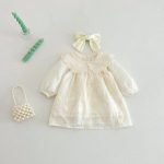 【73-120cm】ワンピース 女の子 プリンセス クリーム - 画像 (3)