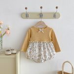 【66-90cm】ロンパース ベビー ウサギ フラワー柄 - 画像 (5)