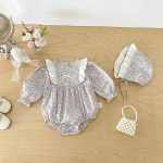【66-90cm】ロンパース ベビー フラワー フリル - 画像 (10)