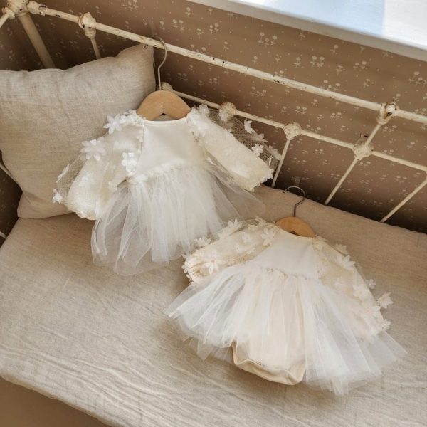【66-90cm】ロンパース ベビー 韓国風 プリンセス 花柄
