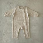 【66-90cm】ロンパース ベビー 韓国風 ナチュラル 無地 - 画像 (3)