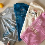 【90-140cm】半袖Tシャツ 女の子 プリント ラウンドネック カジュアル - 画像 (5)