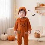 【66-90cm】オールインワン ベビー かぼちゃ ハロウィン - 画像 (4)
