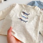 【73-120cm】長袖Tシャツ キッズ 犬柄 ワッペン ゆったり - 画像 (5)