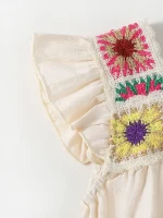 【66-90cm】ロンパース ベビー フリル 刺繍 - 画像 (9)