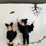 【66-100cm】セットアップ ロンパース 蝙蝠形ハロウィン - 画像 (2)