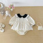 【66-90cm】ロンパース ベビー レース ドット - 画像 (9)