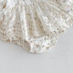 【66-90cm】ロンパース ベビー パフスリーブ 花柄 - 画像 (15)