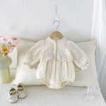 【66-90cm】ロンパース ベビー プリンセス クリーム - 画像 (6)