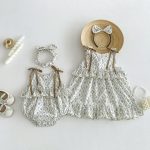 【90-140cm】ロンパースorワンピース ベビー ノースリーブ 姉妹コーデ - 画像 (4)