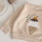 【73-100cm】セットアップ ベビー アイスクリーム 刺繍 シンプル - 画像 (12)