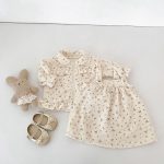 【73-110cm】ワンピース 女の子 コーデュロイ ドット - 画像 (15)