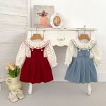 【73-120cm】ワンピース2点セット 女の子 可愛い 無地 - 画像 (7)