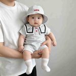 【66-90cm】ロンパース ベビー ストライプ セーラー - 画像 (5)