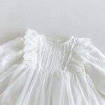 【66-90cm】ロンパース ベビー フリル メッシュ - 画像 (11)