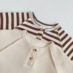 【73-100cm】長袖Ｔシャツ キッズ スリーブ ボーダー ニット 裏起毛 - 画像 (13)
