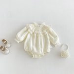 【66-90cm】ロンパース ベビー フリル襟 プリンセス - 画像 (2)
