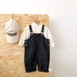 【73-110cm】サロペット ベビー オシャレ デニム ドット - 画像 (13)