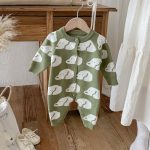【66-90cm】ロンパース ベビー ニット カートゥーン柄 - 画像 (9)