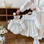 【66-130cm】ロンパースorワンピース ベビー 姉妹服 フラワー柄 - 画像 (11)