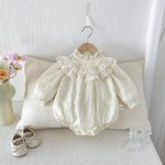 【66-90cm】ロンパース ベビー フリル襟 プリンセス - 画像 (5)