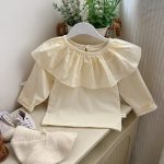 【73-100cm】長袖トップス ベビー服 女の子 ビッグフリル襟 - 画像 (5)