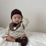 【66-90cm】ロンパース ベビー 韓国風 ボーダー柄 - 画像 (8)