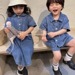 【80-150cm】セットアップorワンピース キッズ デニム おしゃれ - 画像 (5)