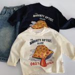 【90-140cm】長袖Tシャツ 男の子 アルファベット プリント