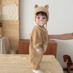 【66-100cm】ロンパース ベビー ビッグベア 暖かい - 画像 (7)