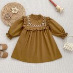 【66-130cm】ロンパースor長袖ワンピース 女の子 姉妹コーデ 刺繍入り - 画像 (11)