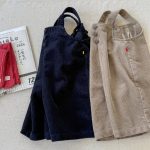 【80-130cm】ワイドサロペット 女の子 ワークテイスト 無地 - 画像 (7)