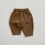 【73-100cm】ワイドパンツ ベビー 無地 ベーシック カジュアル - 画像 (6)