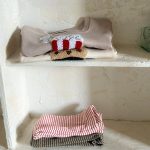 【66-100cm】セットアップ ベビー 刺繍 ボーダー トレーナー レギンス - 画像 (5)