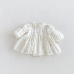 【66-90cm】ロンパース ベビー プリンセス風 パフスリープ - 画像 (3)