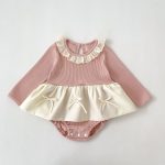 【66-90cm】ロンパース 可愛い 蝶結び ピンク ベビー服 - 画像 (11)