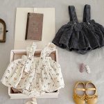 【66-90cm】サロペロンパース ベビー 可愛い フラワー - 画像 (8)