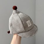 【GOODS】キャップ ベビー ボーダー ぽんぽん付き - 画像 (3)